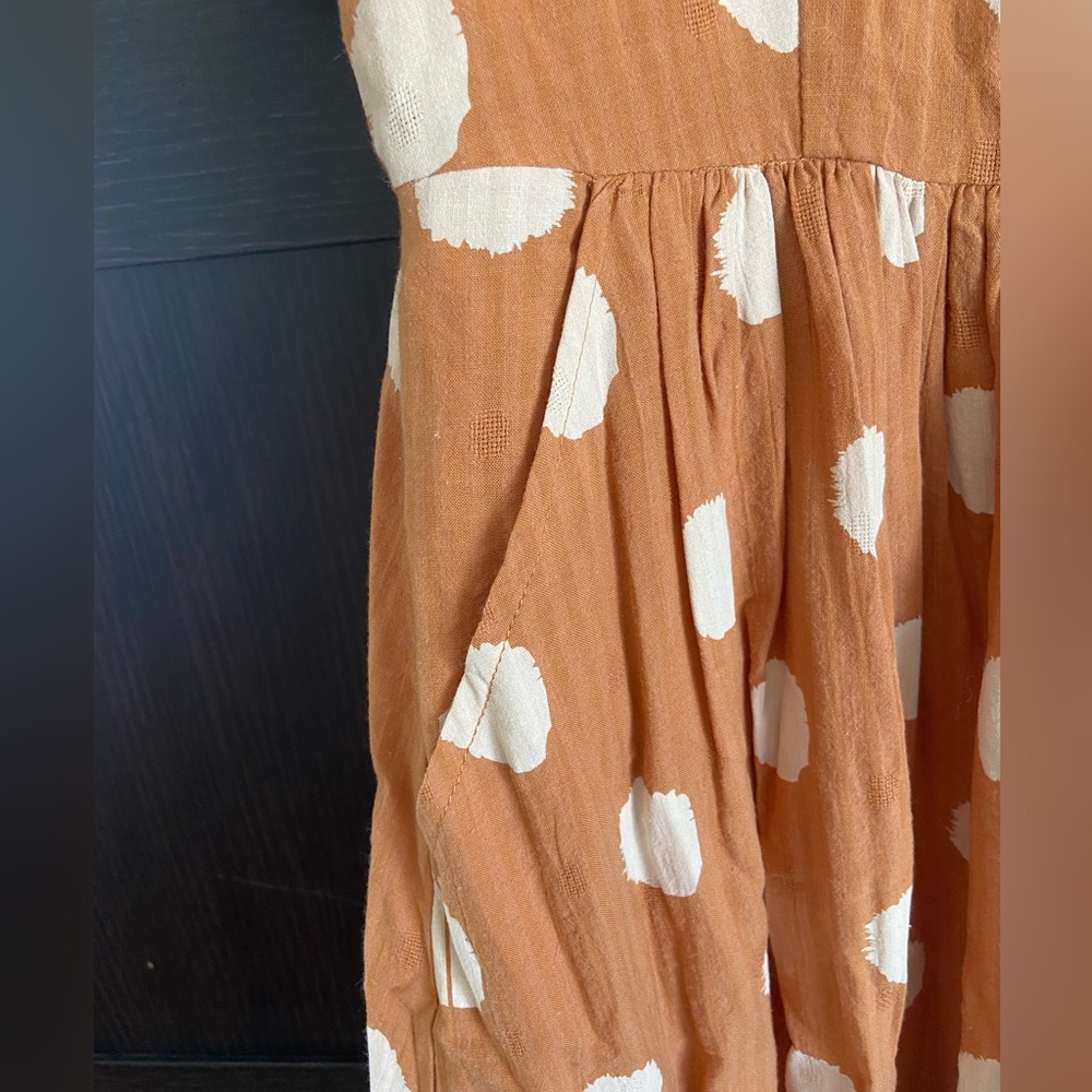 Roolee - The Josie Maxi Orange and White Polka Dot Dress - Picture 5 of 5